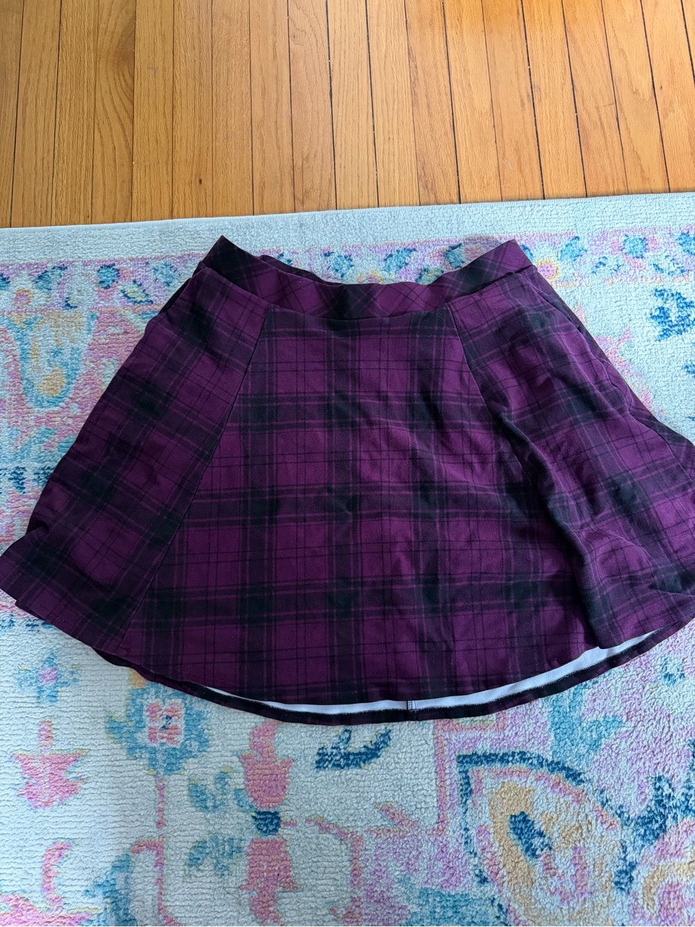 torrid Plum and Black Plaid Skater Skirt